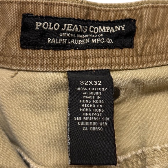 Polo Jeans Company Ralph Lauren Mens Khaki Carpenter Pants 32x32 Cotton - Picture 5 of 10